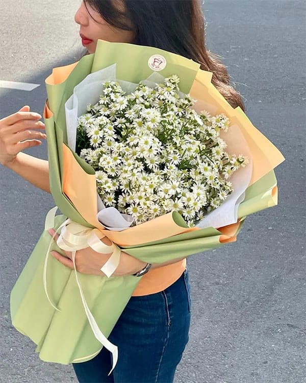 Bó Thạch Thảo Trắng Size S